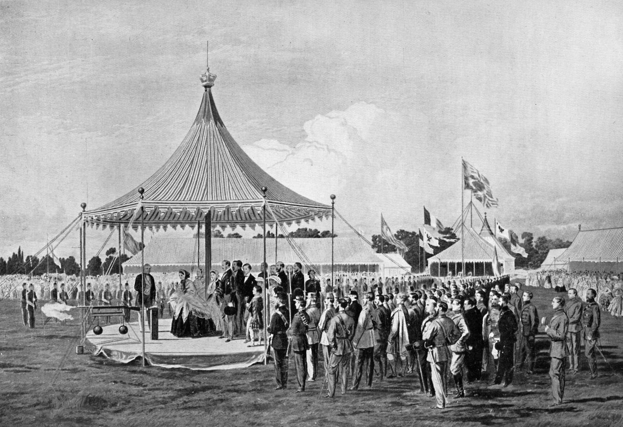 La reine Victoria tirant le premier coup de feu à Wimbledon, juillet 1860 - Unbekannt