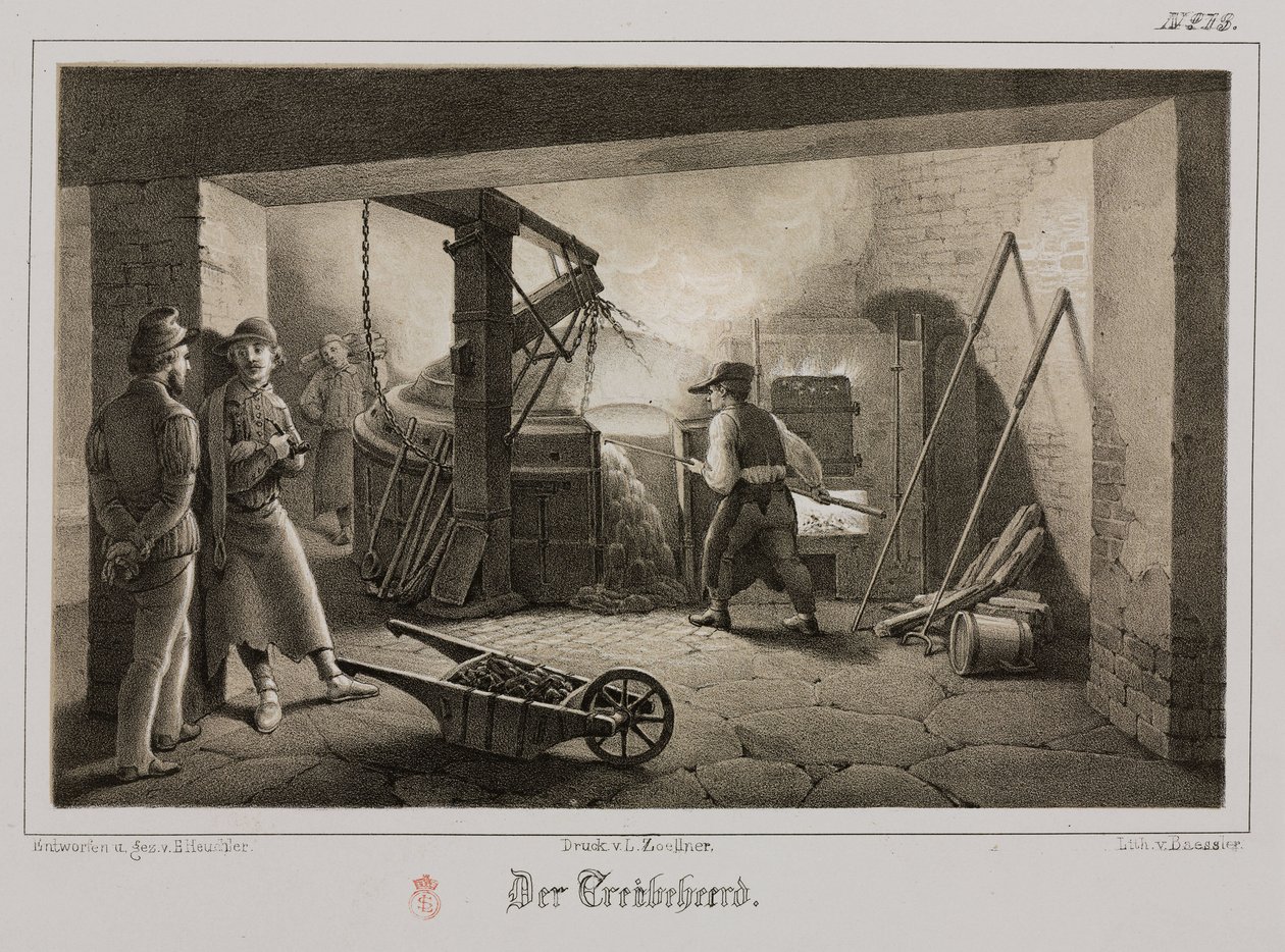 Traitement des matières premières, Métallurgie, Fonderie, Allemagne, vers 1851 - Unbekannt