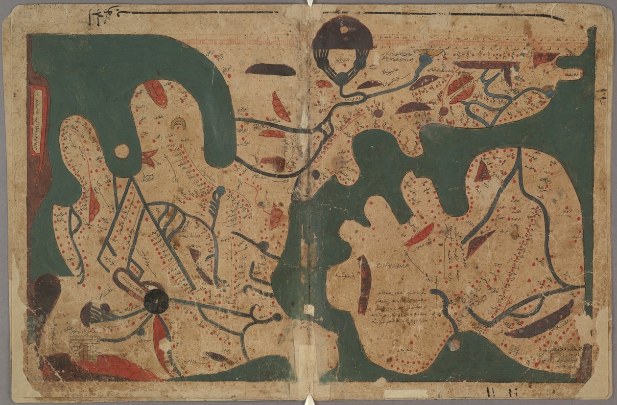 Carte du monde rectangulaire De: Le Livre des Curiosités des Sciences et des Merveilles pour les Yeux, 11ème siècle - Unbekannt