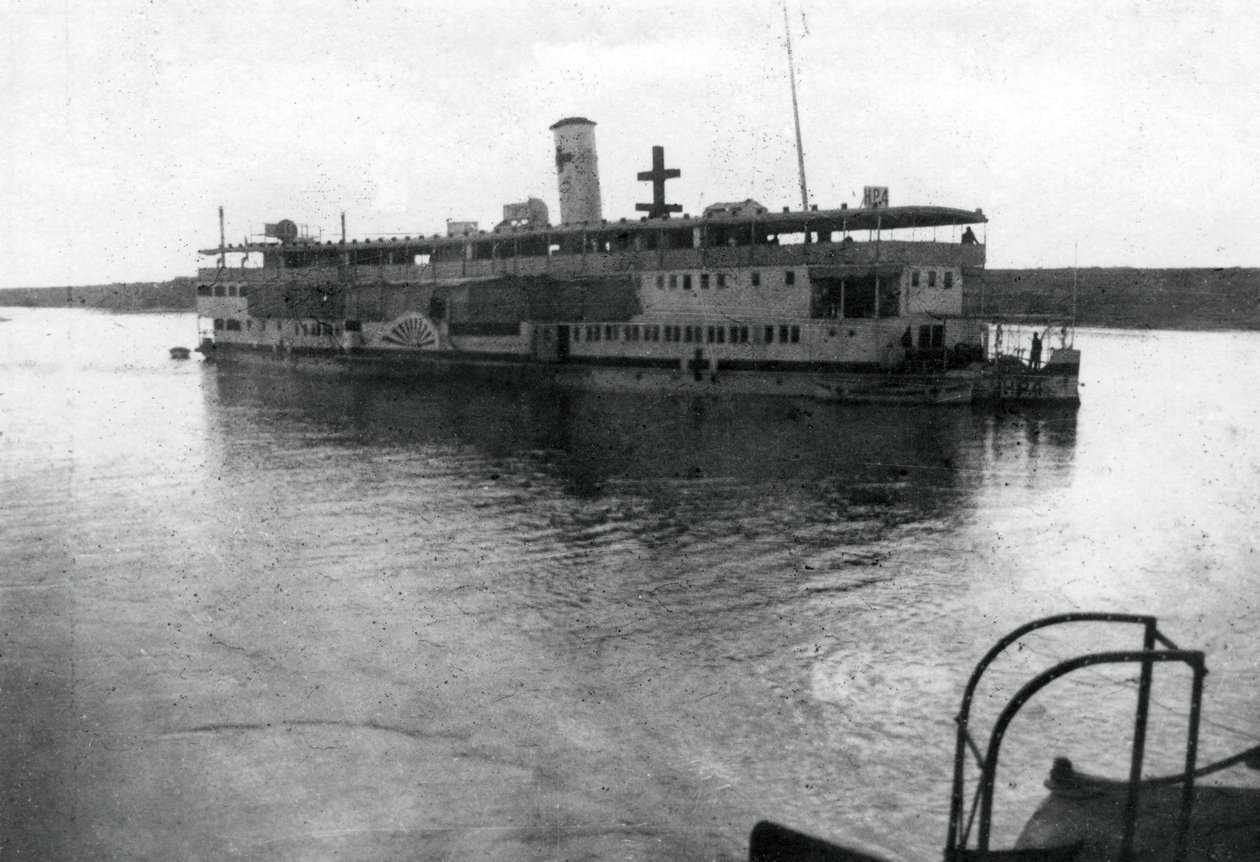 Bateau de la Croix-Rouge remontant le Tigre, Mésopotamie, Première Guerre mondiale - Unbekannt