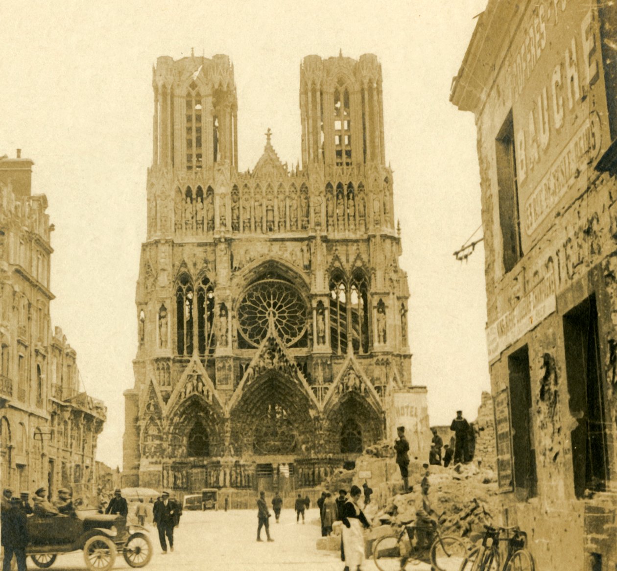 Cathédrale de Reims, Reims, nord de la France, vers 1914-1918 - Unbekannt