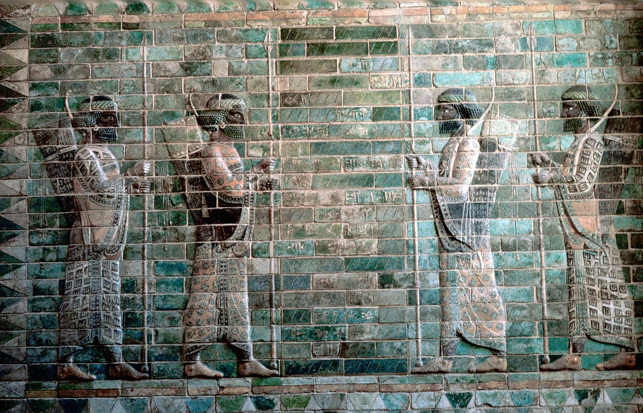 Relief montrant des archers de la garde royale perse, Palais de Darius Ier, Suse, vers 500 av. J.-C. - Unbekannt