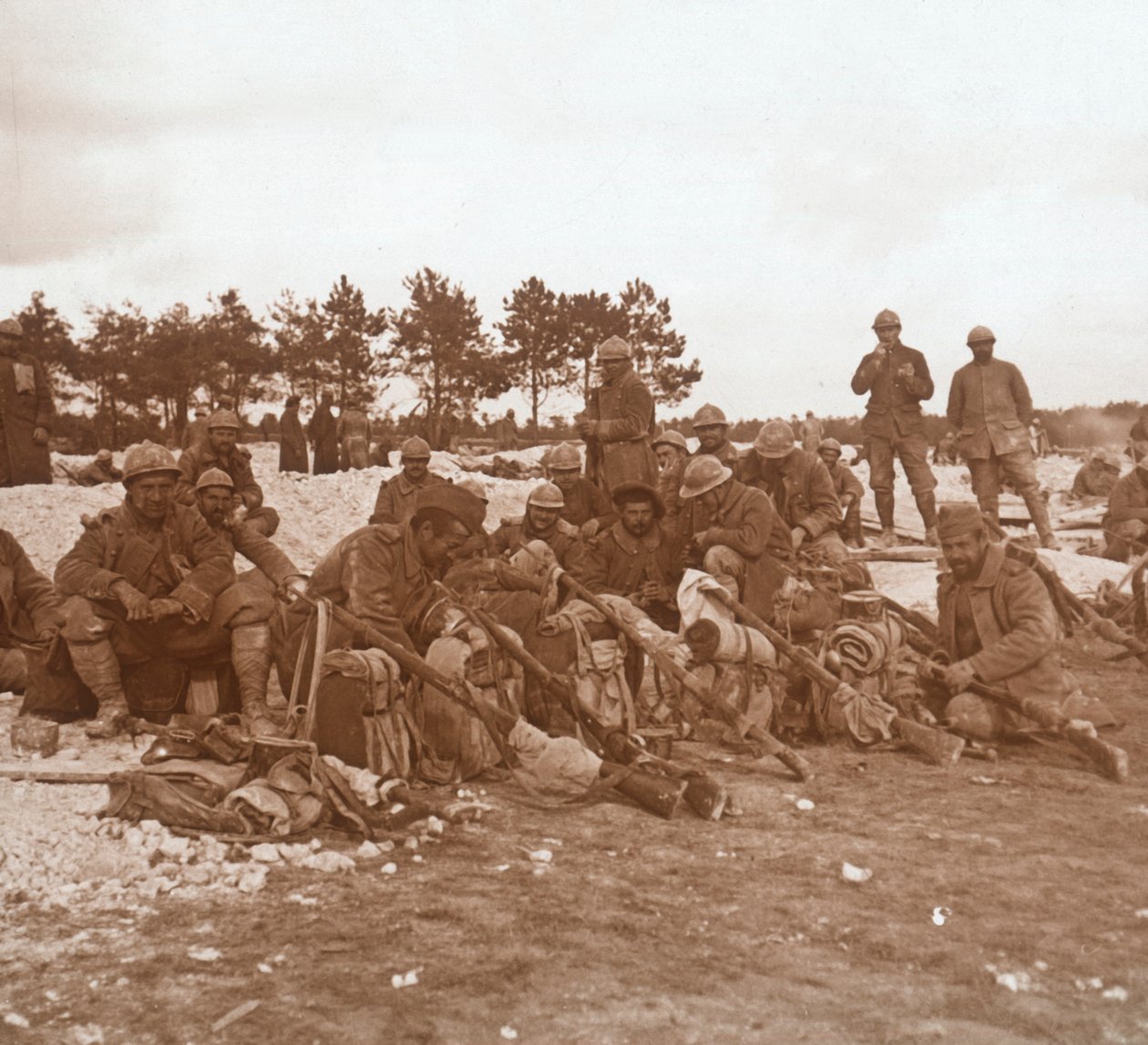 Pause repos, Champagne, nord de la France, vers 1914-1918 - Unbekannt
