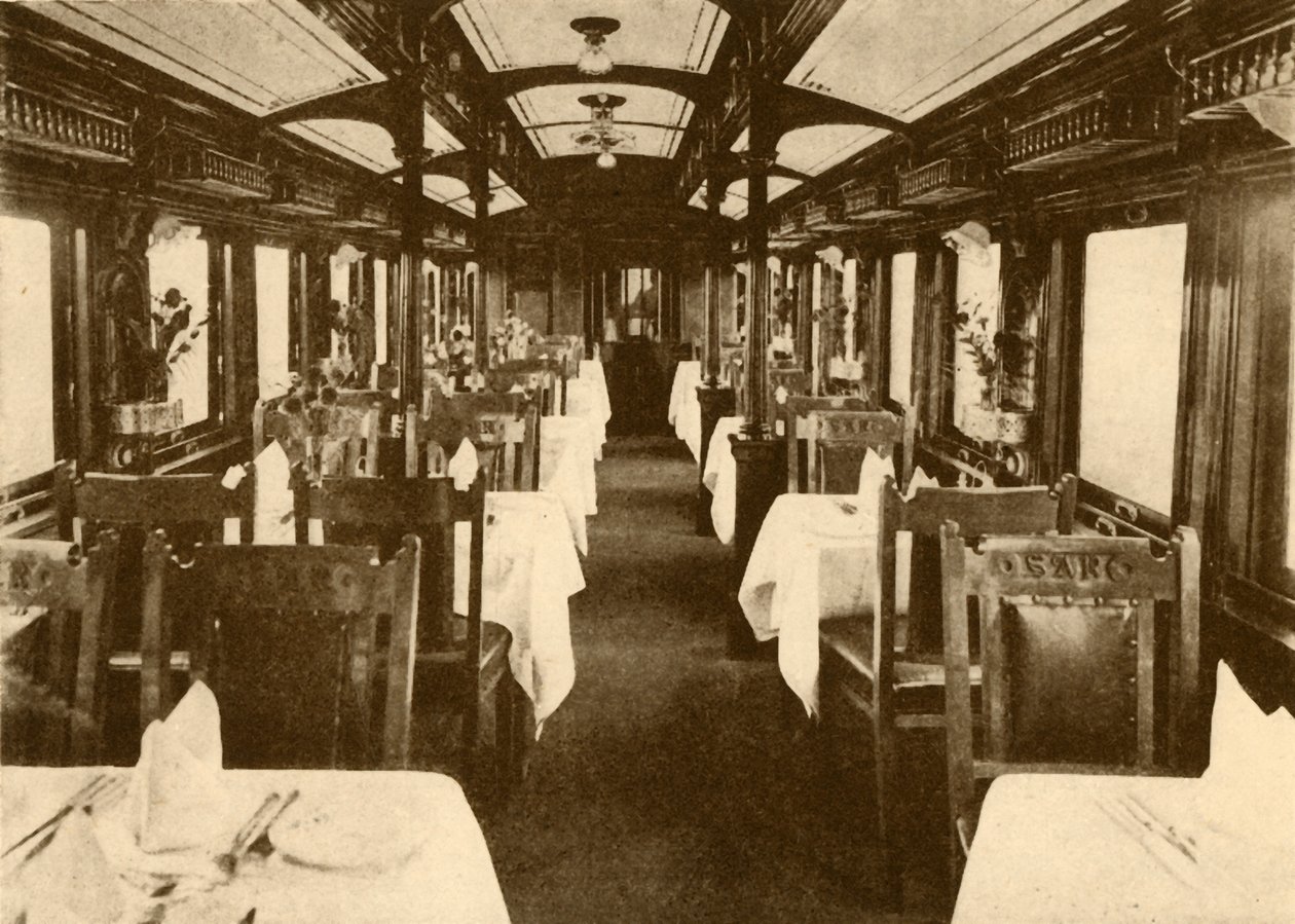 Voiture-restaurant sur un train longue distance, chemins de fer sud-africains, 1930 - Unbekannt