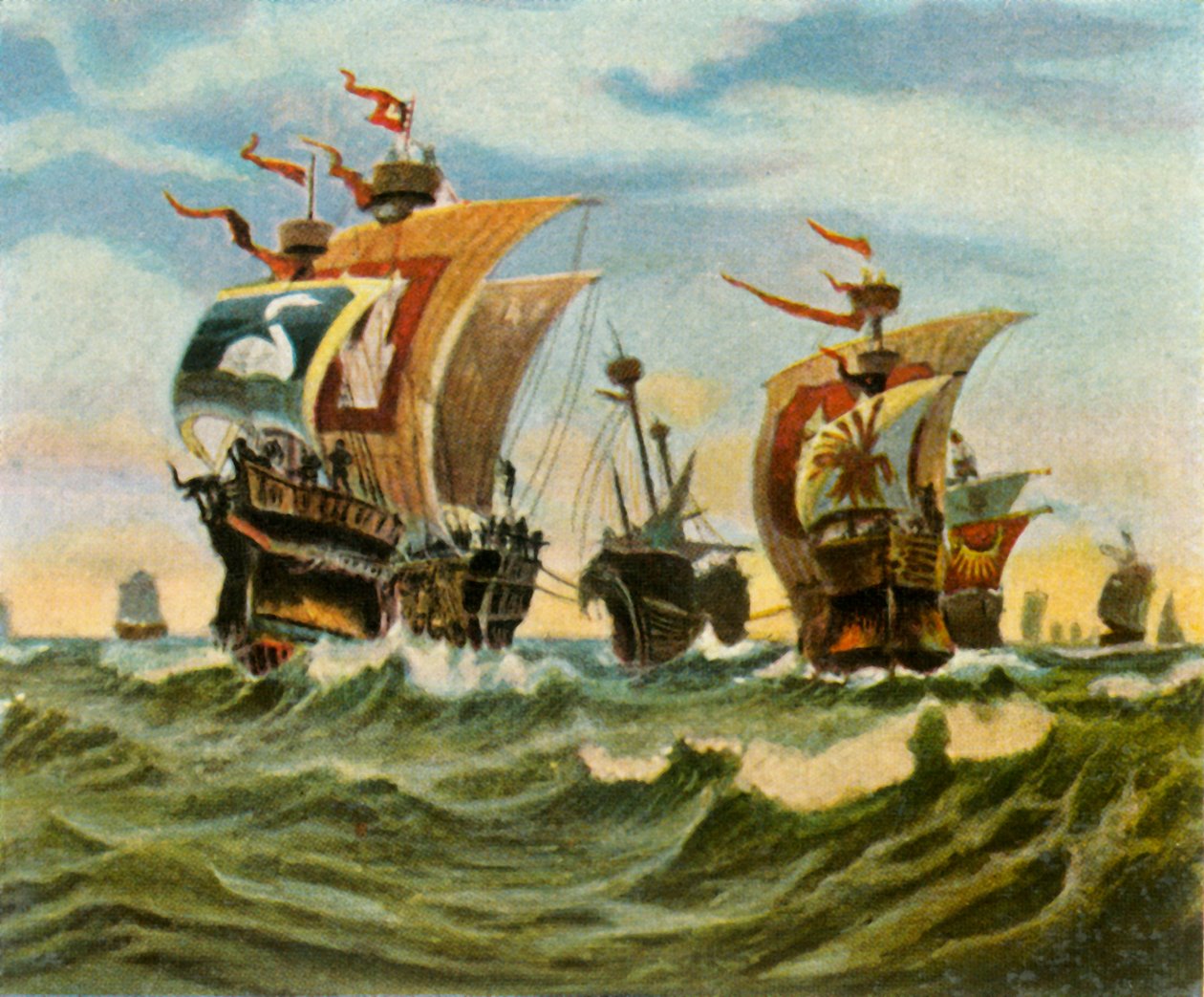 Retour de la flotte de Hambourg après la défaite des Frères Victualiens, 1401, 1936 - Unbekannt