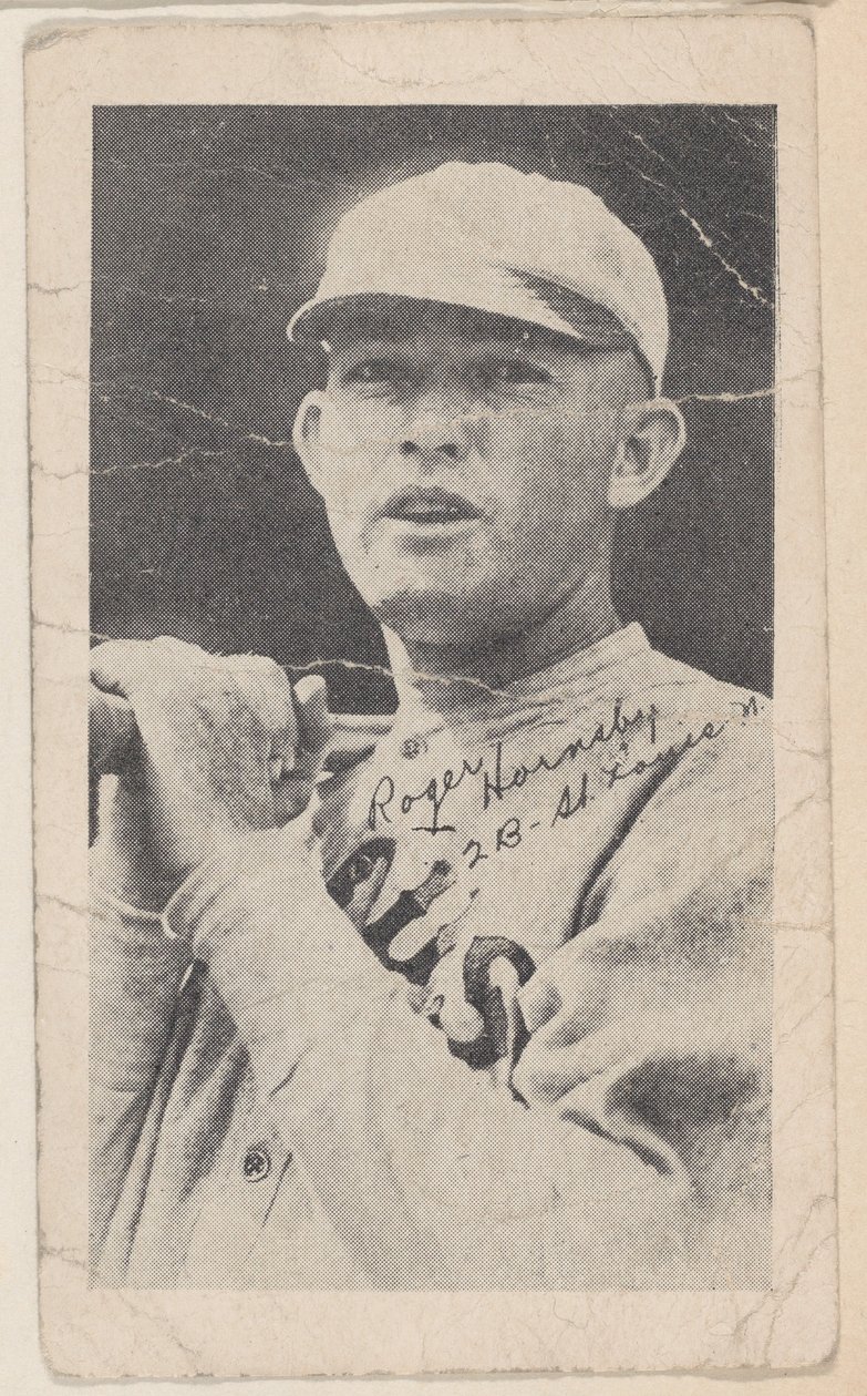 Rogers Hornsby, 2 B - St. Louis N., de Baseball strip cards W575-2, vers 1921-22 - Unbekannt