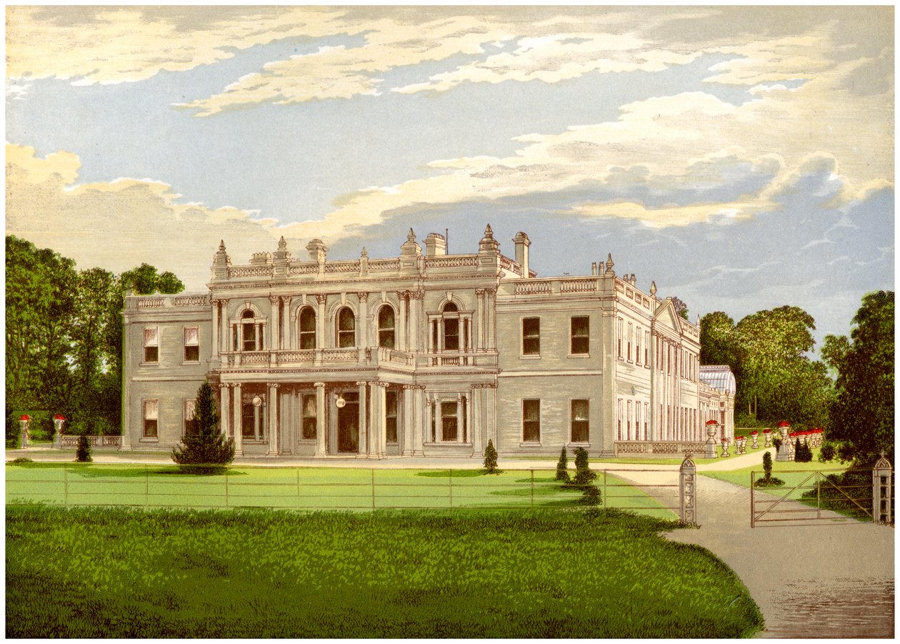 Rolleston Hall, Staffordshire, maison du baronnet Mosley, vers 1880 - Unbekannt
