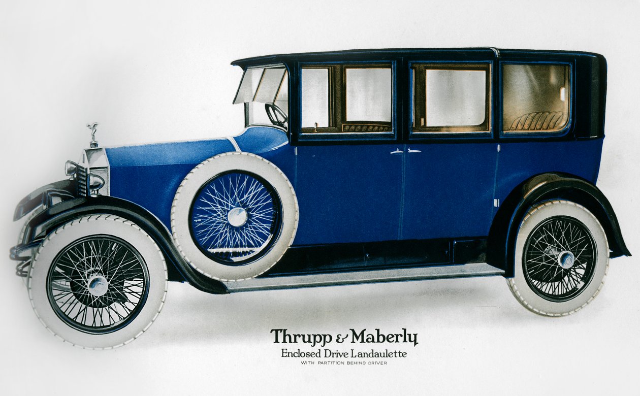 Landaulette Rolls-Royce avec cloison derrière le conducteur, vers 1910-1929 - Unbekannt