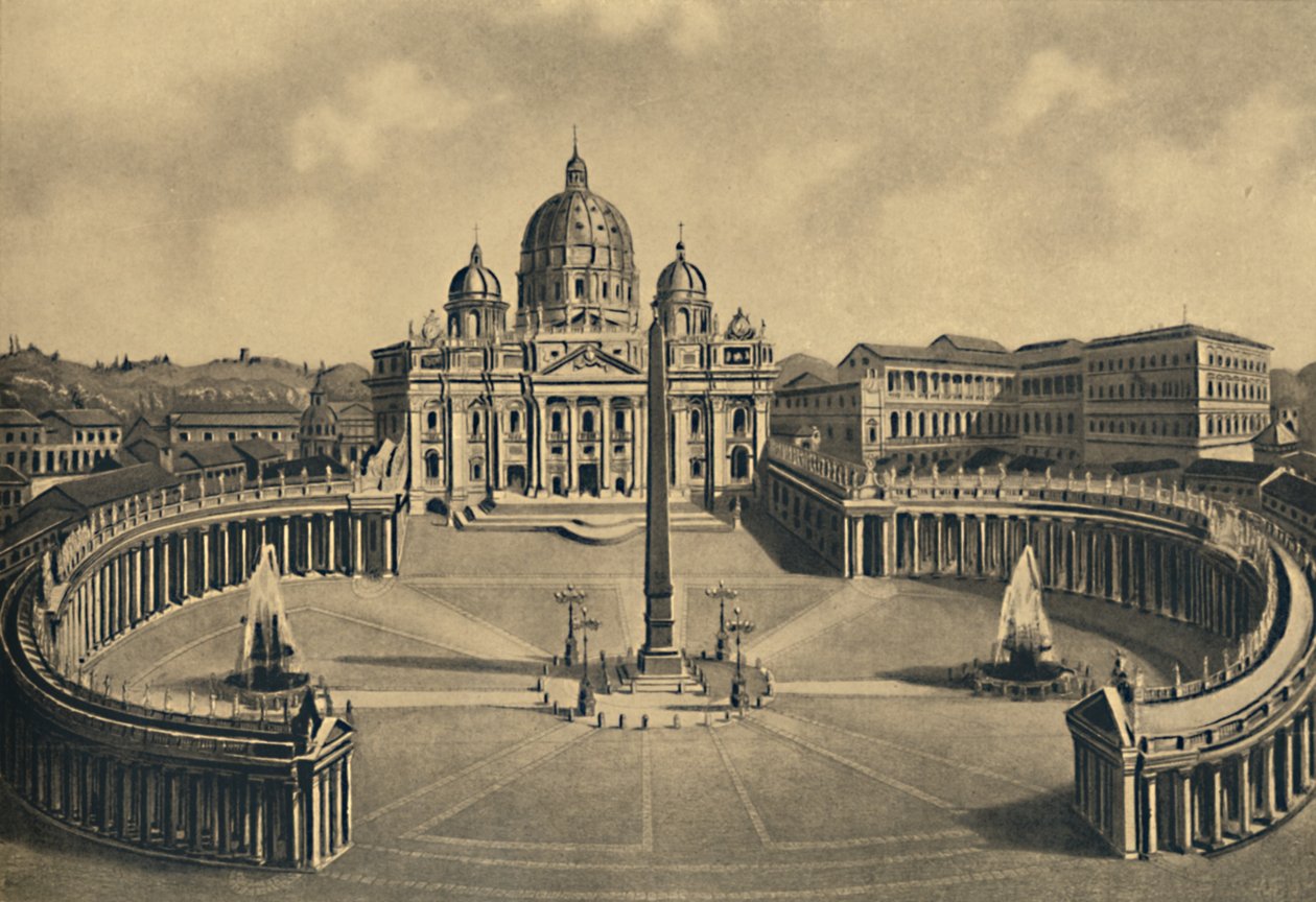 Rome - Basilique et place de Saint-Pierre. Palais du Vatican, 1910 - Unbekannt