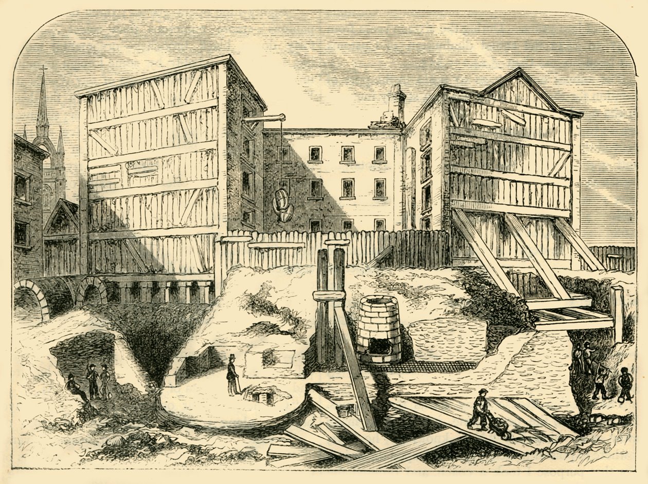 Vestiges romains trouvés à Billingsgate, vers 1872 - Unbekannt