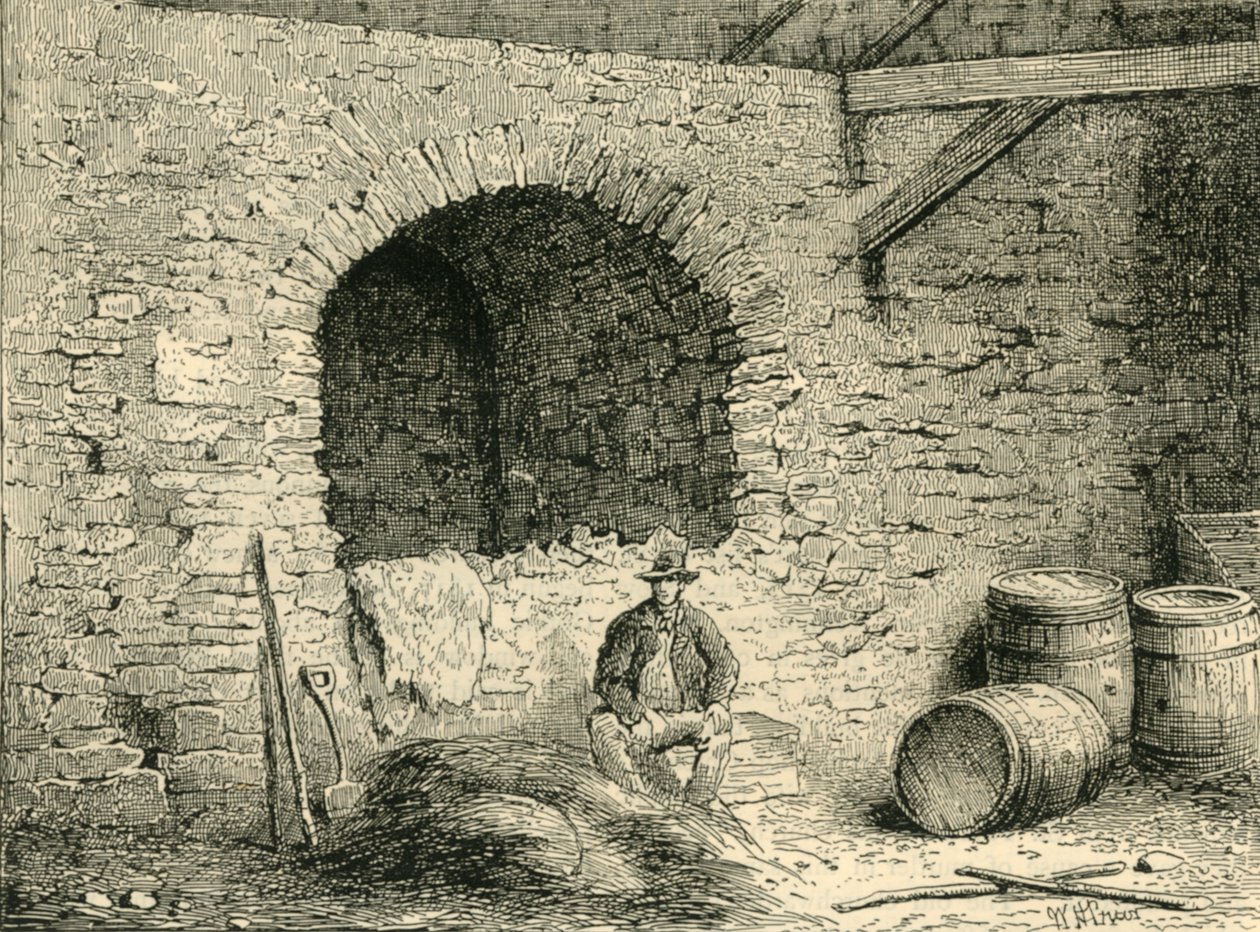 Mur romain sur Tower Hill, vers 1872 - Unbekannt