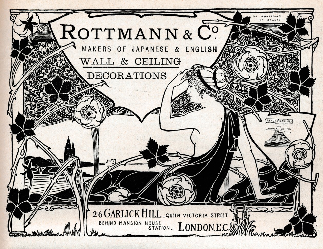 Rottmann & Co., fabricants de décorations murales et de plafond japonaises et anglaises - Unbekannt