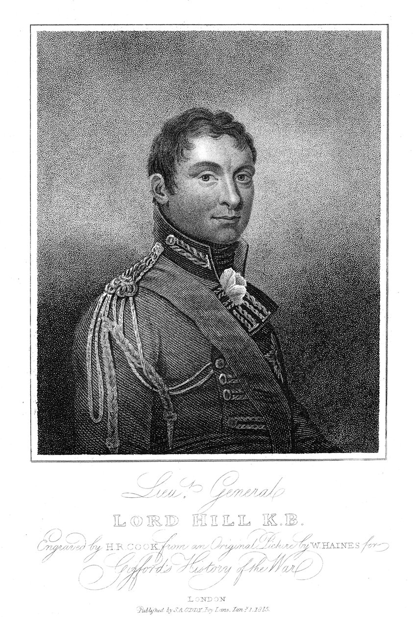Rowland Hill, 1er vicomte Hill, soldat anglais, 1815 - Unbekannt