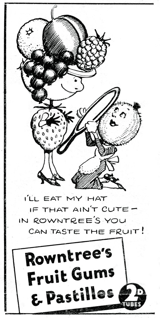 Bonbons et pastilles aux fruits de Rowntree, 1938 - Unbekannt