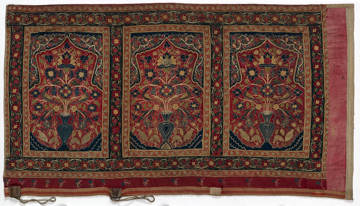 Tente ronde royale faite pour Muhammad Shah, panneau mural avec trois panneaux A, 1834-1848 - Unbekannt