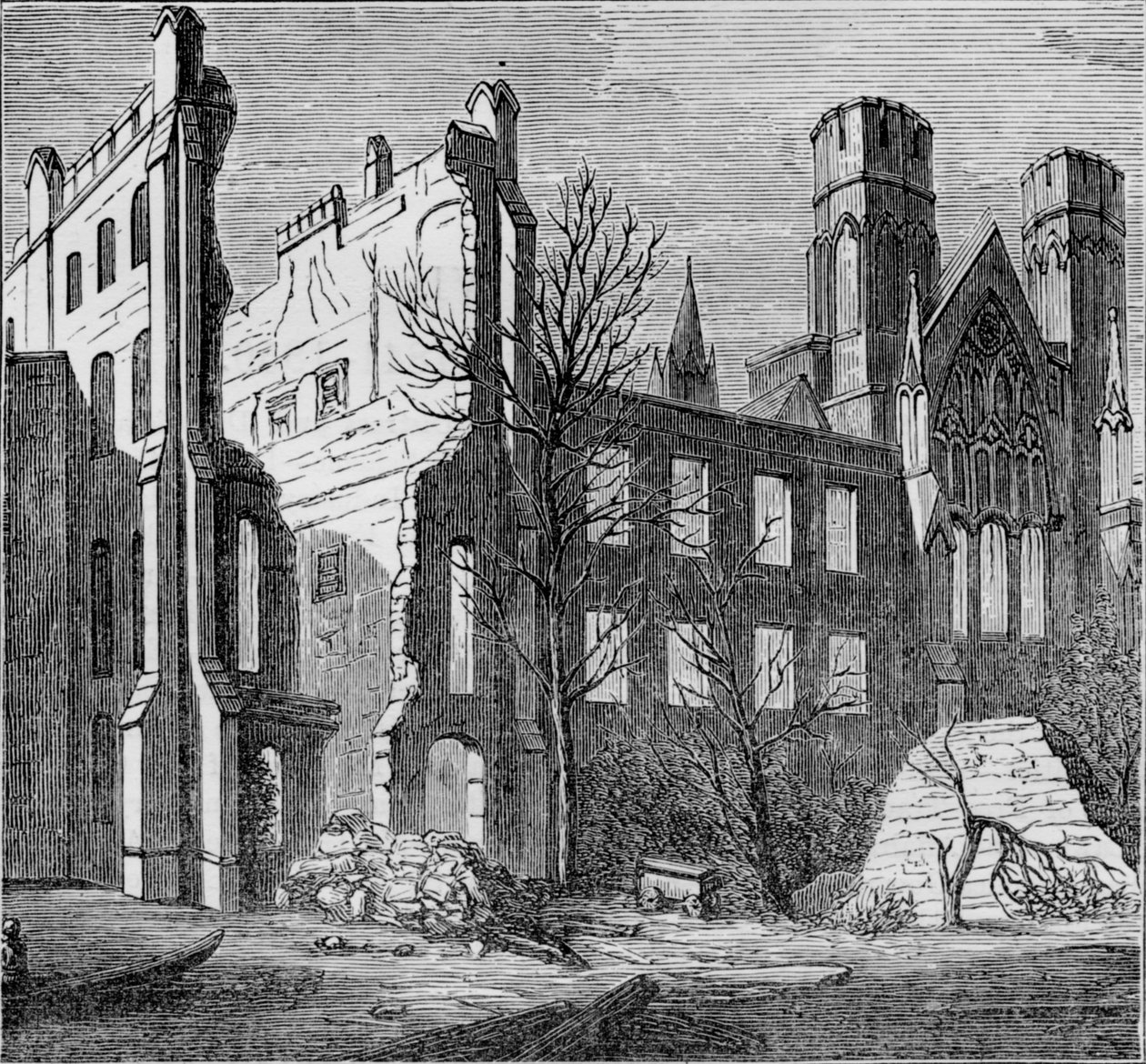 Ruines des Chambres du Parlement, après l