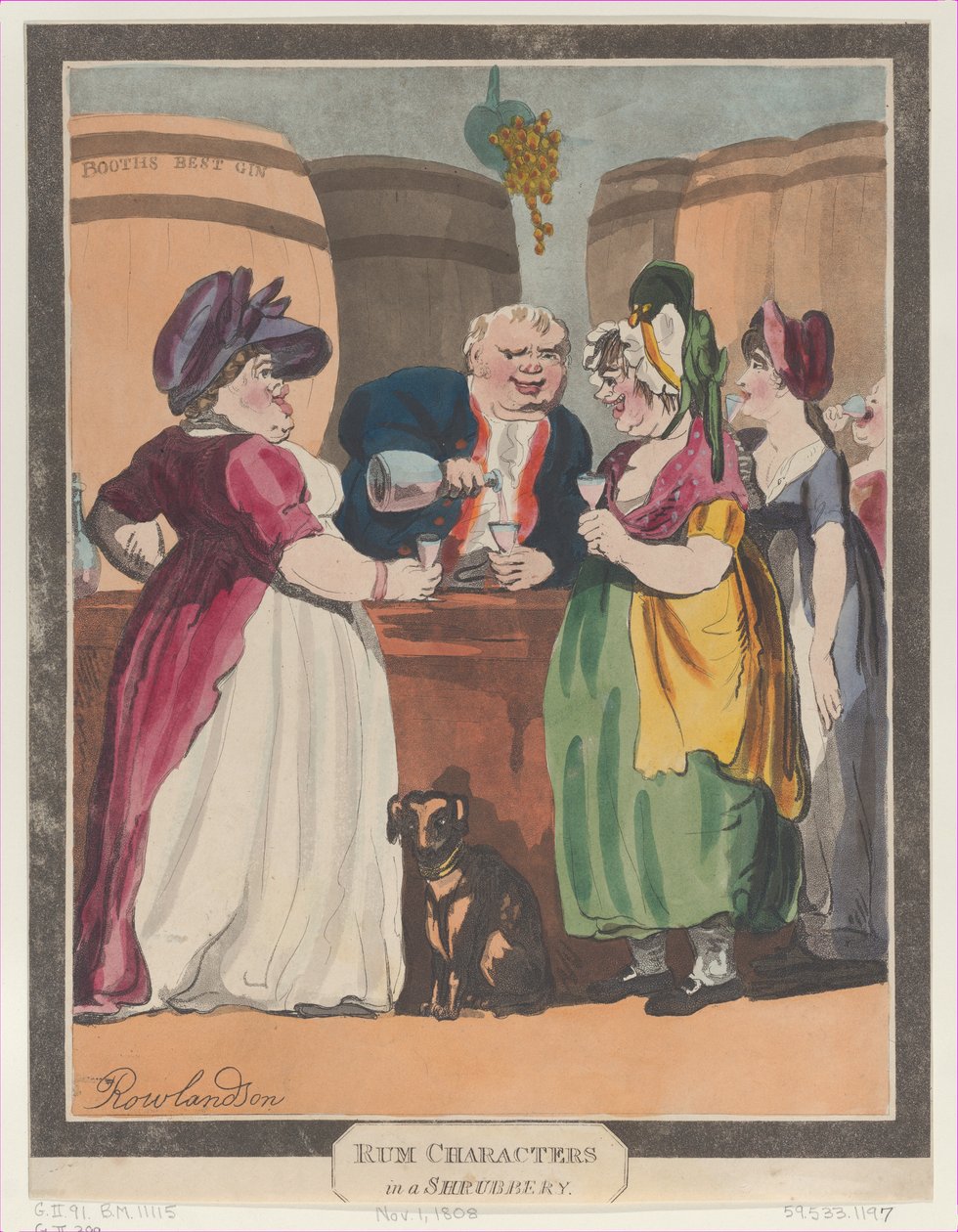 Personnages excentriques dans un bosquet, 1er novembre 1808 - Unbekannt
