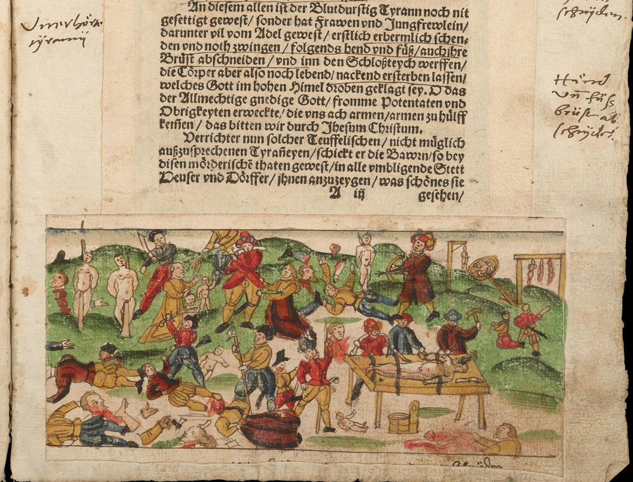 Atrocités russes en Livonie en 1578. De la Sammlung von Nachrichten de Johann Jakob Wick - Unbekannt