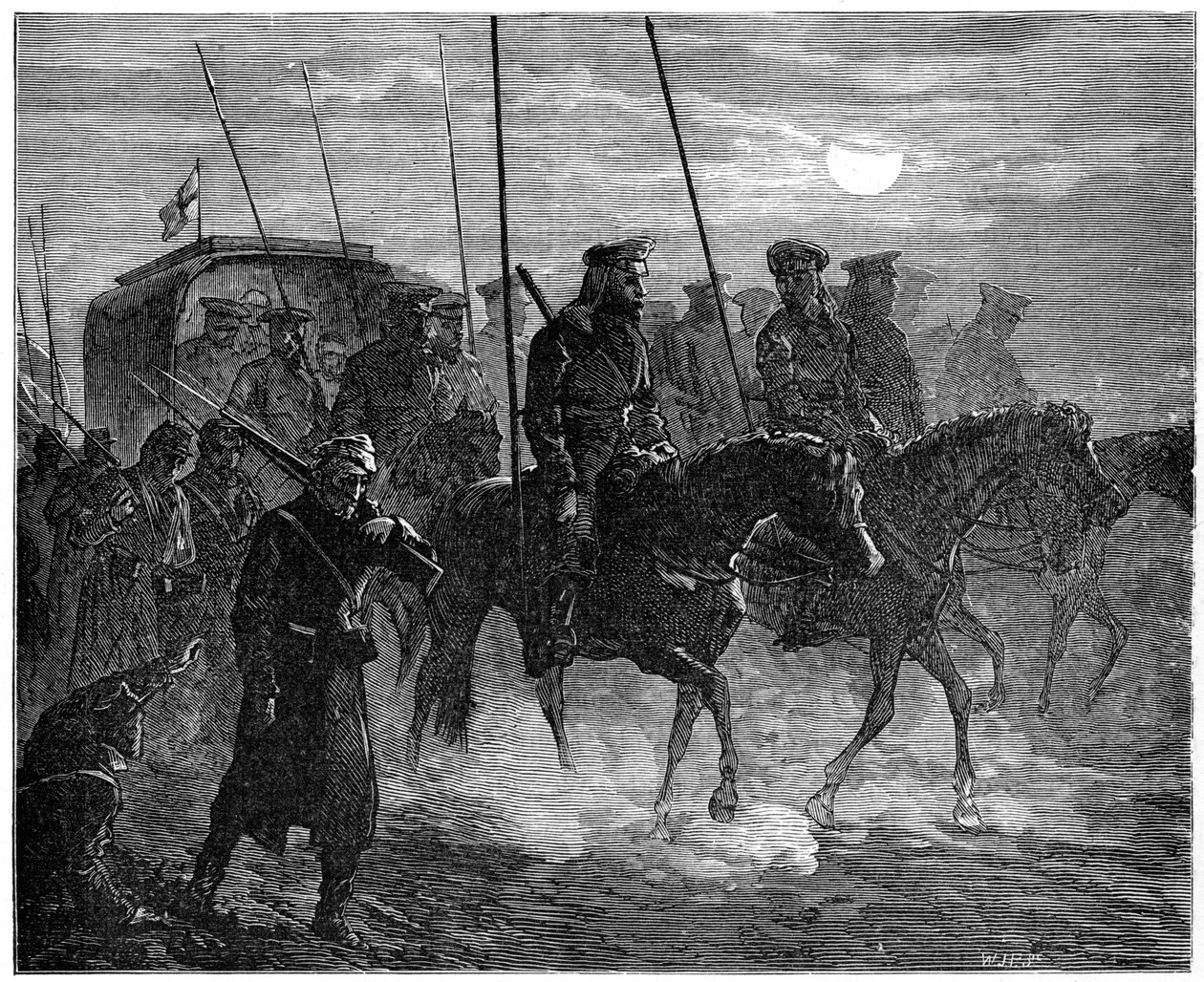 Blessés russes quittant Plevna, guerre russo-turque, 1877-1878, 1900 - Unbekannt