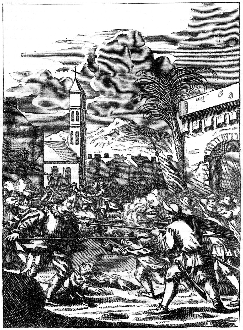 Saccage de Puerto Principe, Hispaniola, par le capitaine Morgan, 1667 vers 1880 - Unbekannt