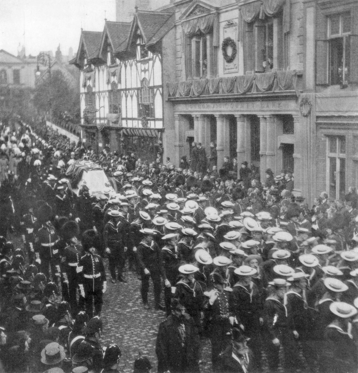 Marins tirant le chariot funèbre portant le cercueil de la reine Victoria, Windsor, Berkshire, 1901 - Unbekannt