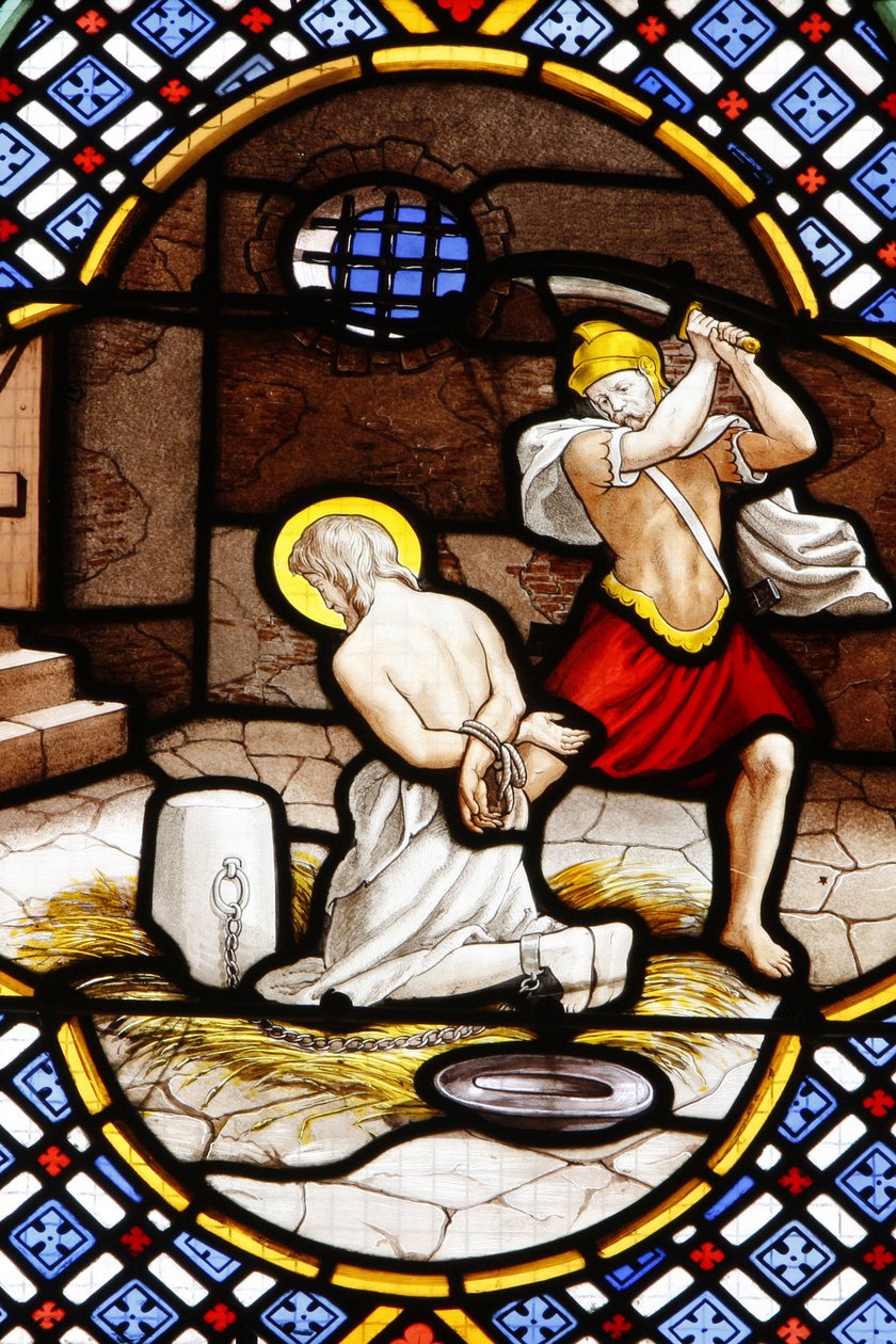 Cathédrale Saint-Corentin, Quimper. Vitrail : la mort de Jean-Baptiste, Quimper, France - Unbekannt