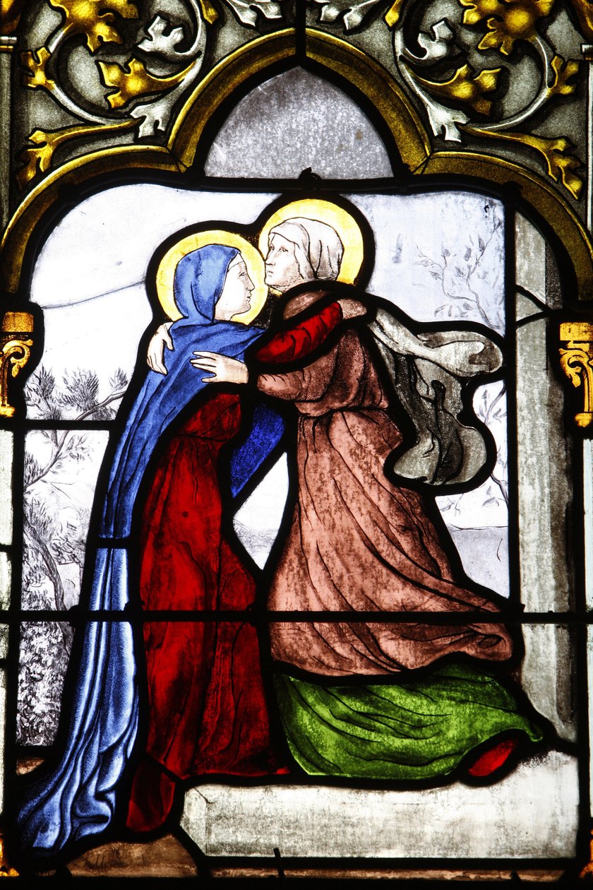 Cathédrale Saint-Corentin, Quimper. Vitrail : la Visitation, Quimper, France - Unbekannt