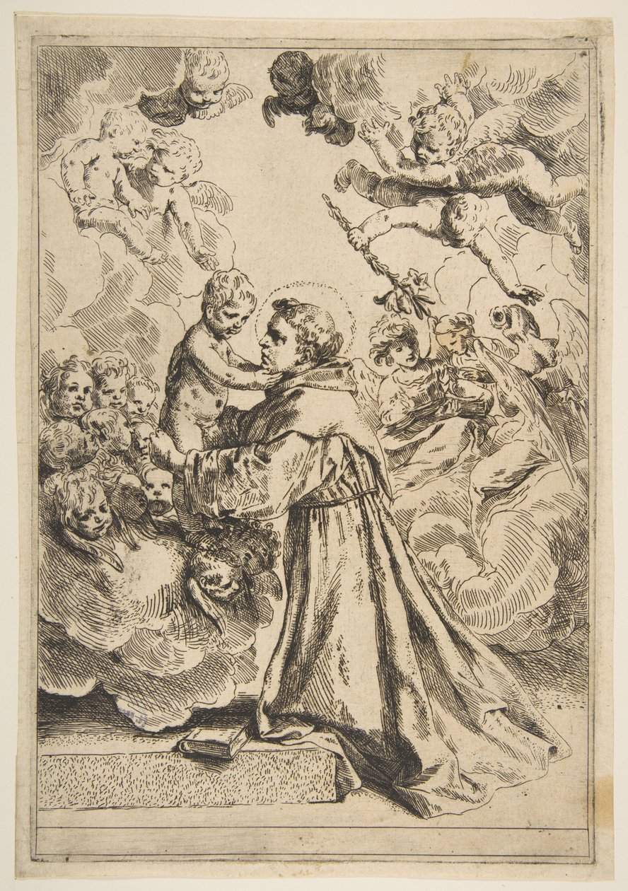 Saint Antoine de Padoue adorant l