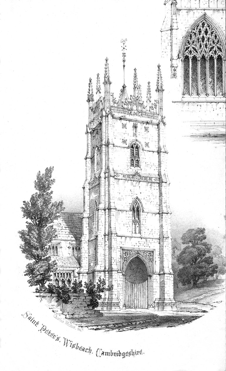 Église Saint-Pierre, Wisbeach, Cambridgeshire, vers 1850 - Unbekannt