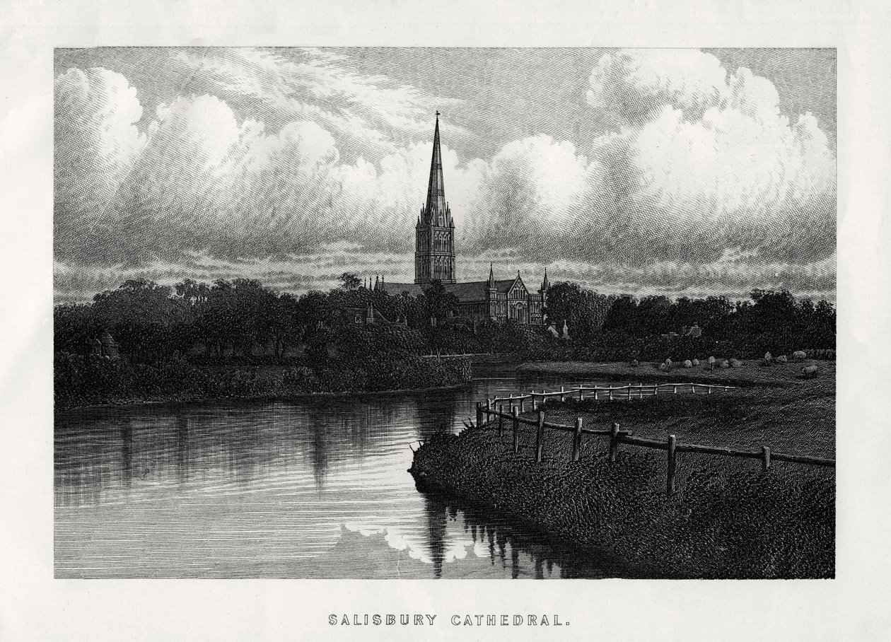 Cathédrale de Salisbury, Wiltshire, Angleterre, 19ème siècle - Unbekannt