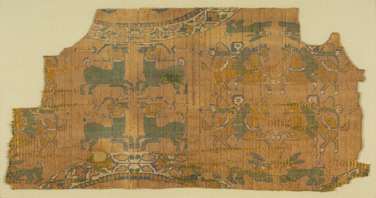 Fragment de samit avec chasseurs, années 800 - Unbekannt