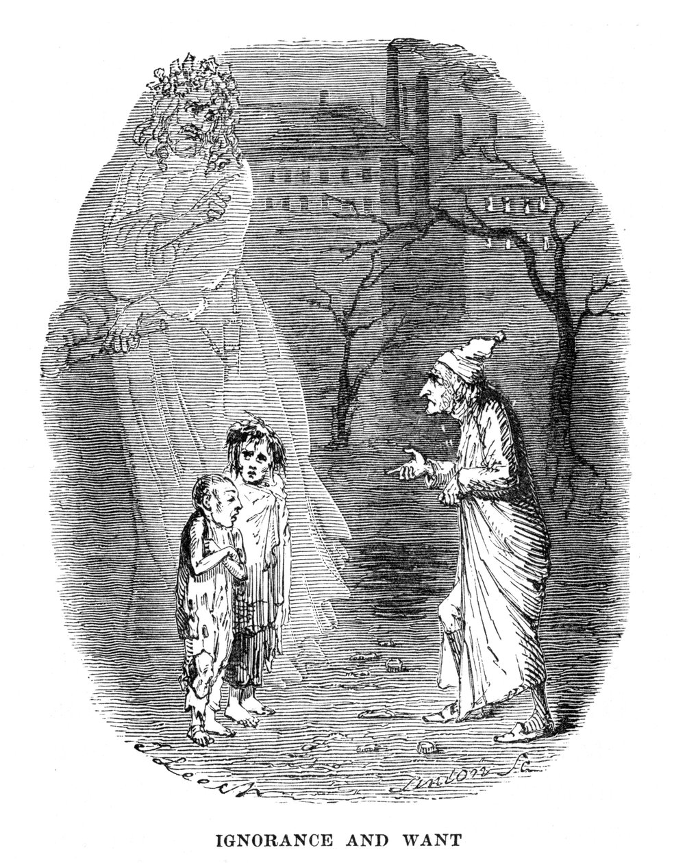 Scène de Un chant de Noël de Charles Dickens, 1843 - Unbekannt