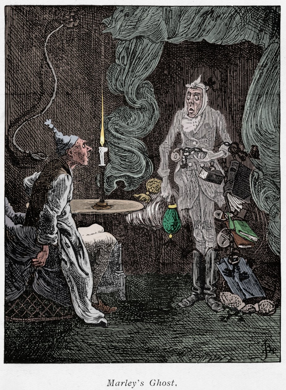 Scène de Un chant de Noël de Charles Dickens, 1843 - Unbekannt