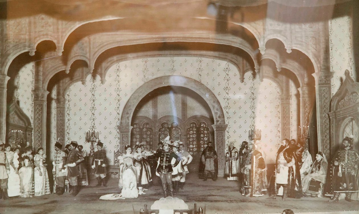 Scène de la pièce de théâtre de Alexandre Ostrovsky Faux Dmitriy, Théâtre Maly, Moscou, Russie, années 1870 - Unbekannt