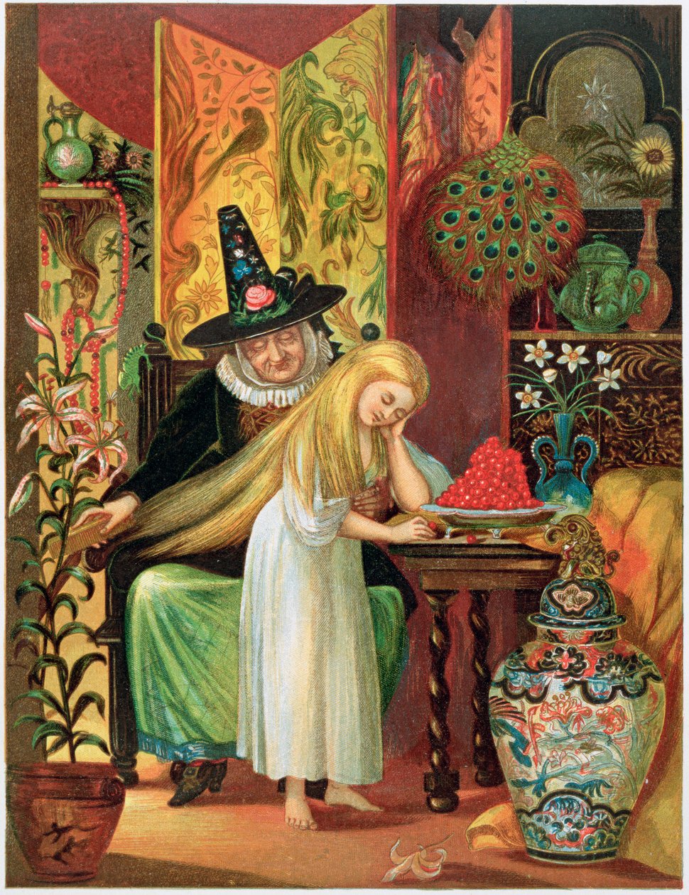 Scène du conte de fées de Hans Christian Andersen, La Reine des Neiges, 1872 - Unbekannt