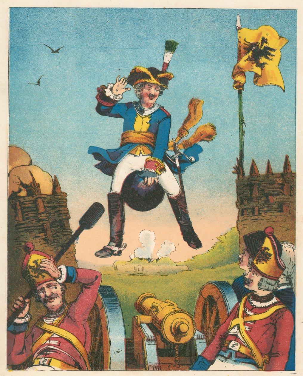 Scène des Aventures du baron de Münchhausen par Rudolph Erich Raspe, c1850 - Unbekannt