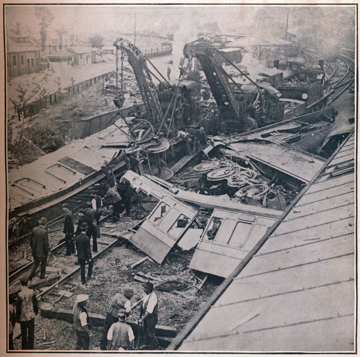 Scène de la terrible catastrophe ferroviaire à Salisbury, 1906 - Unbekannt