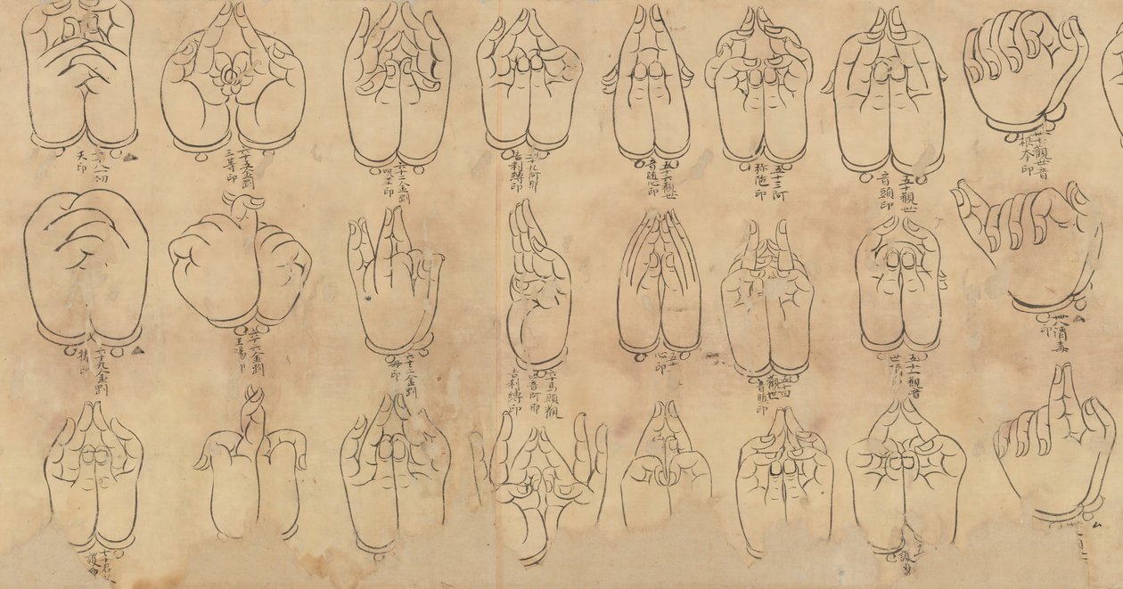 Rouleau de Mudras, 11ème-12ème siècle - Unbekannt
