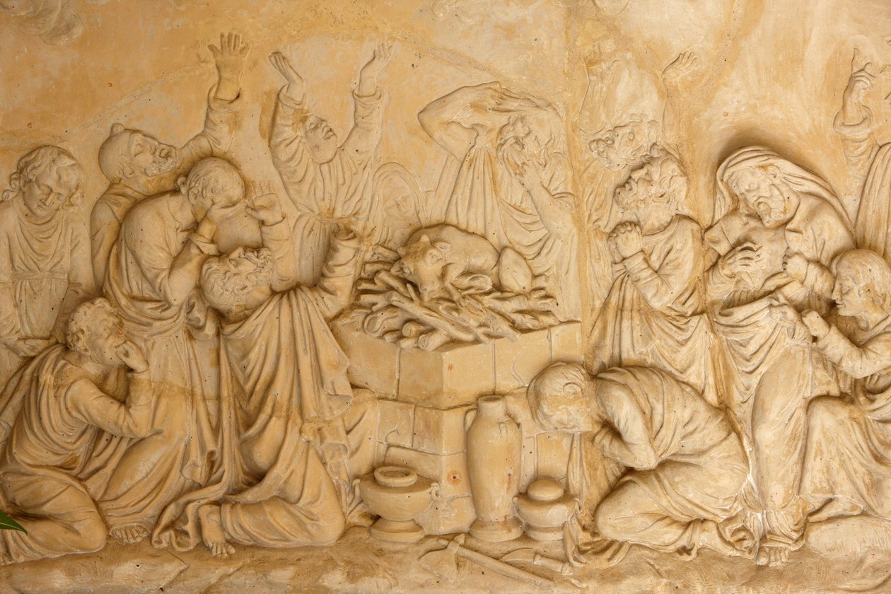 Sculpture représentant les prêtres de Baal à El Muhraqa, Israël - Unbekannt