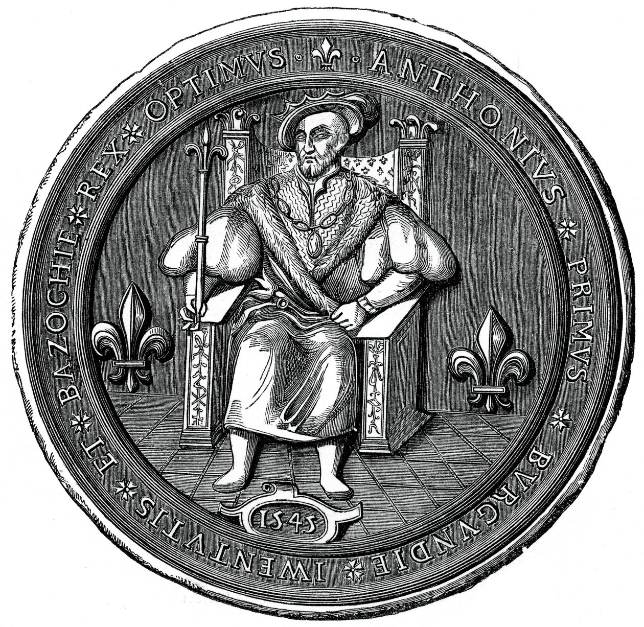 Sceau du roi de la Basoche, 16ème siècle 1870 - Unbekannt