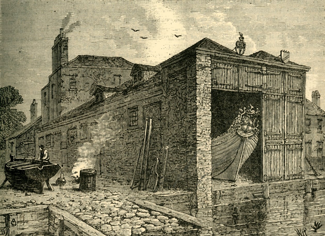 Chantier naval de Searles en 1830, vers 1878 - Unbekannt