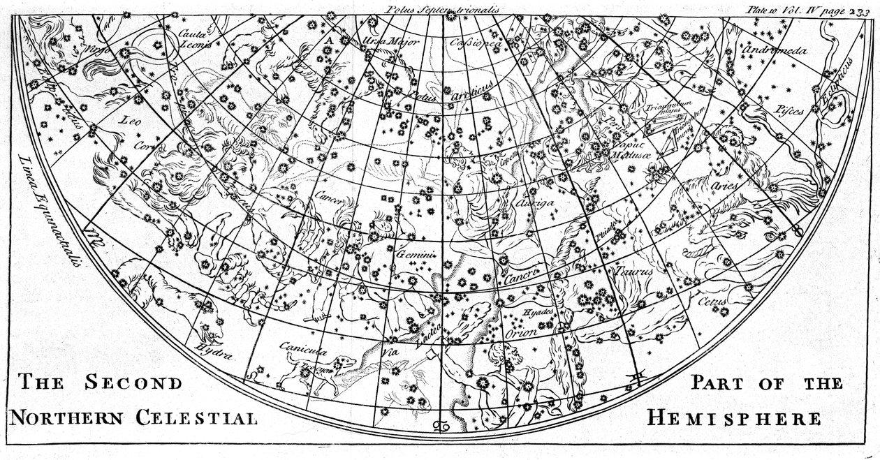 Deuxième partie de la carte des étoiles de l