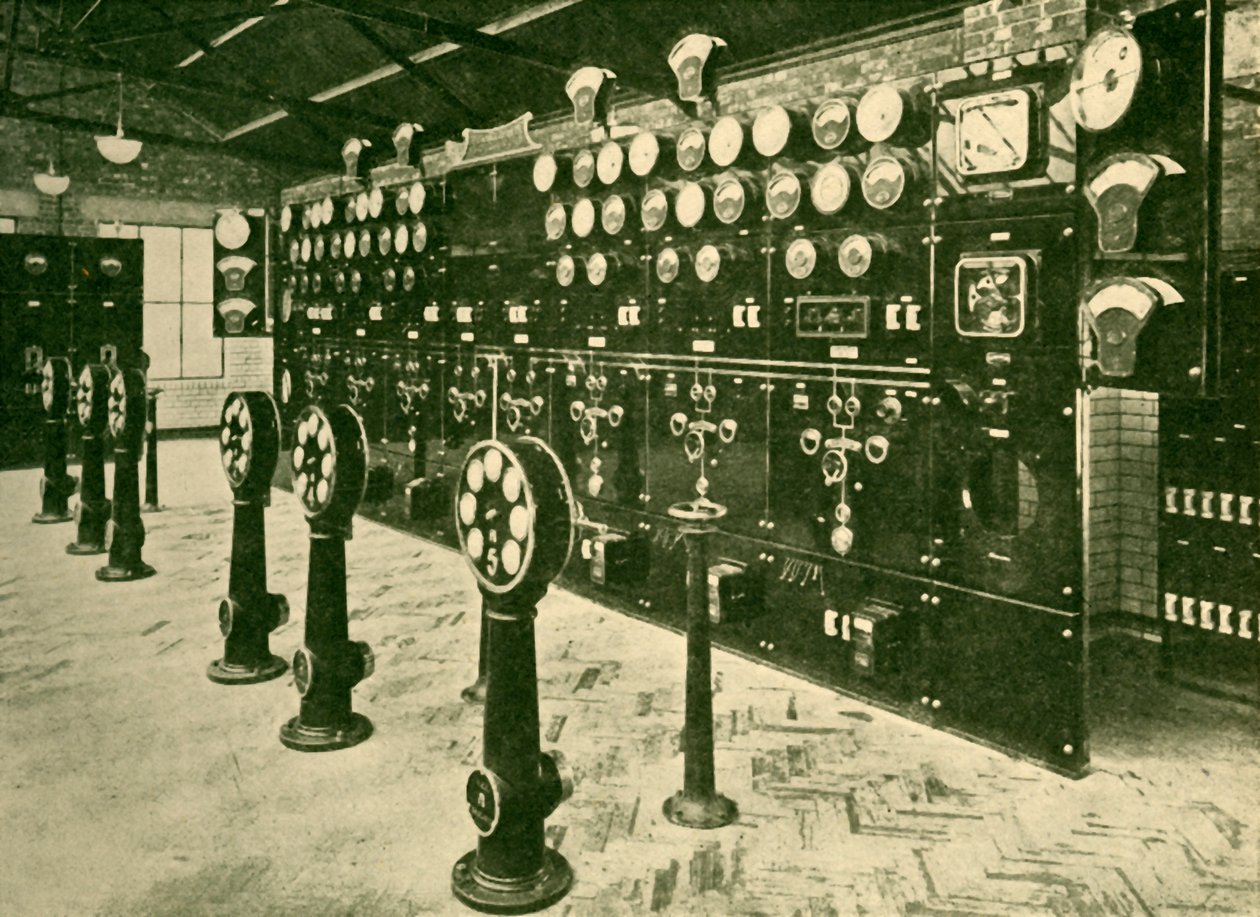 Section de tableau de commande dans la centrale électrique, Metropolitan Railway, 1930 - Unbekannt