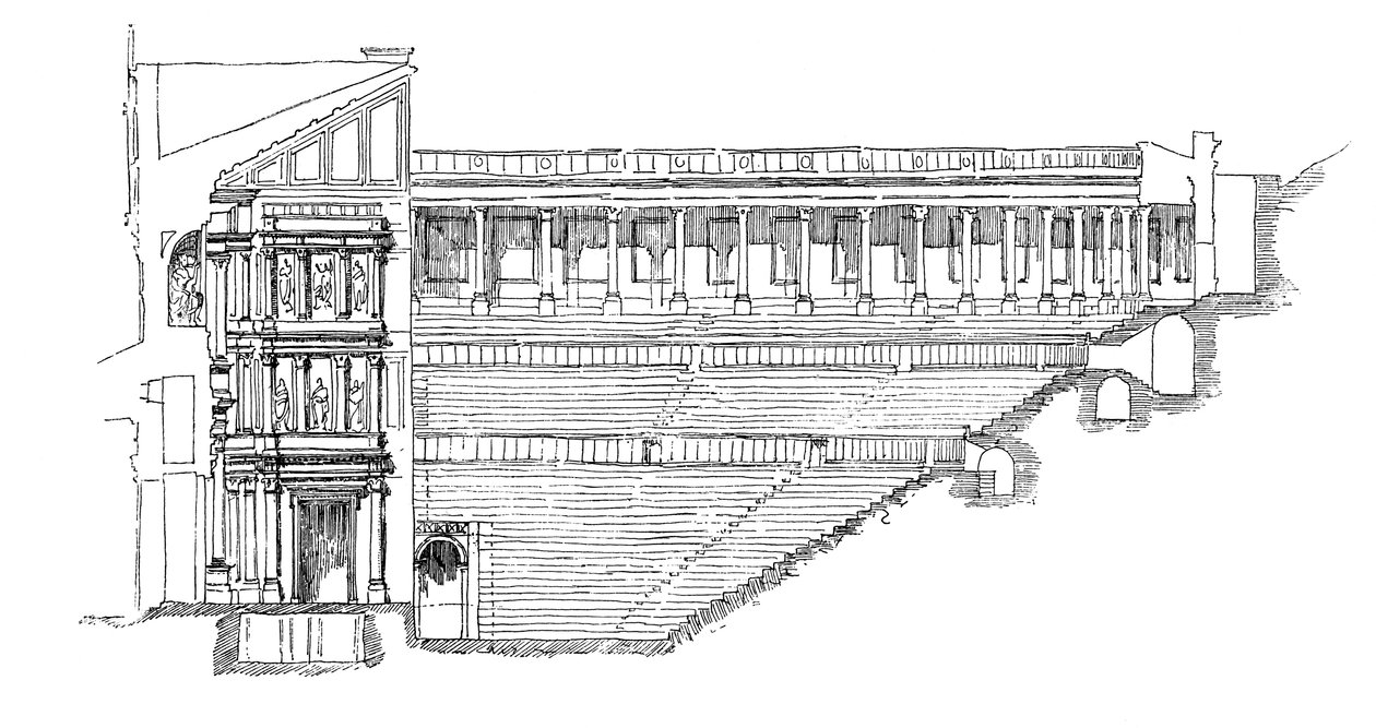 Section du théâtre gallo-romain d