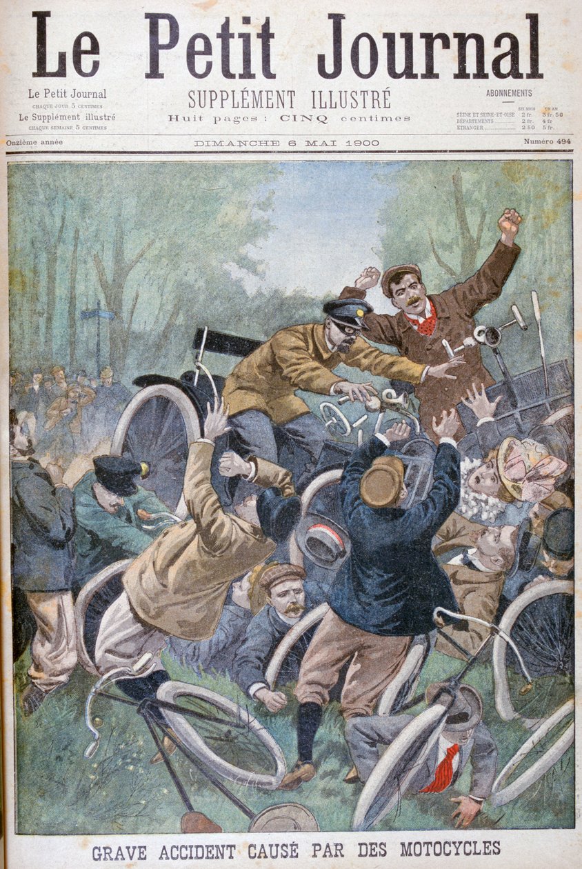 Grave accident causé par des bicyclettes, Paris, 1900 - Unbekannt