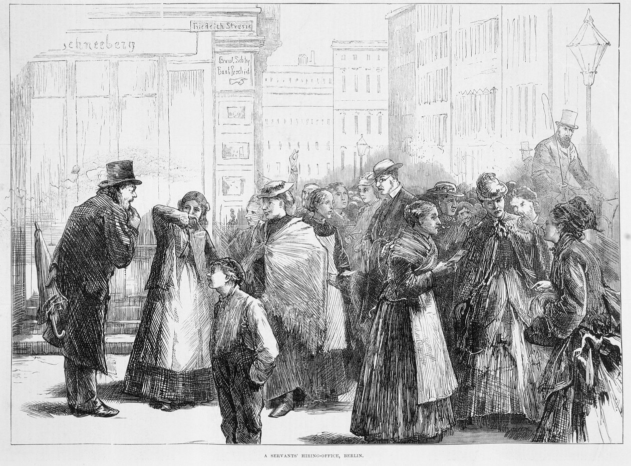 Bureau de recrutement des domestiques, Berlin, Allemagne, 1874 - Unbekannt