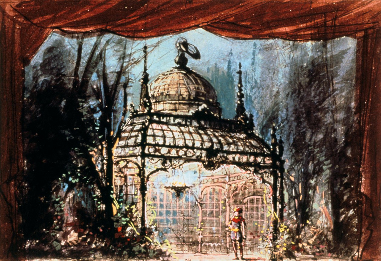 Décor de scène pour La Flûte enchantée de Mozart, 1863 - Unbekannt
