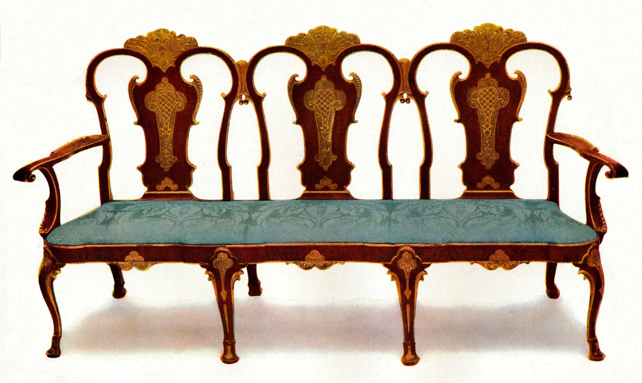Canapé en noyer et gesso, 1930 - Unbekannt