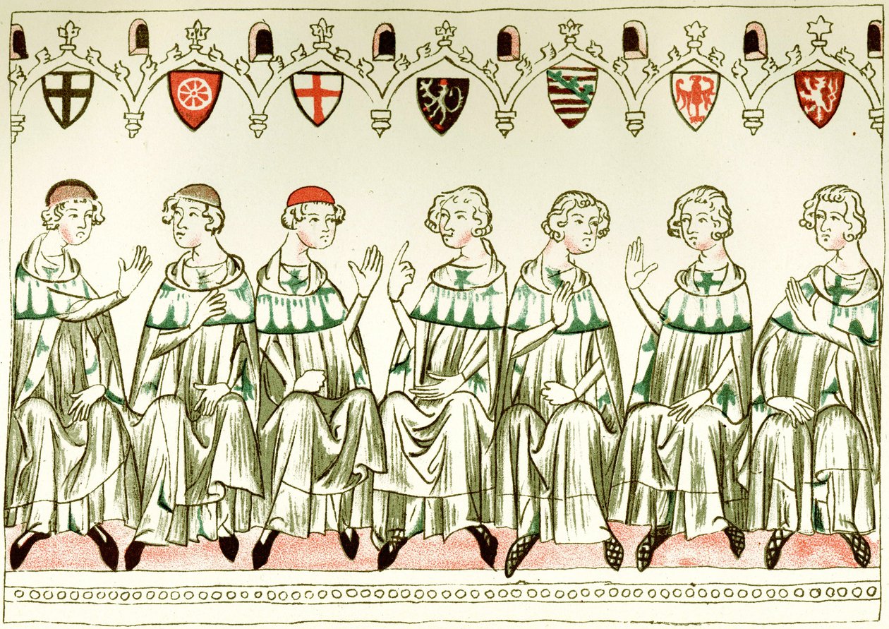 Les sept princes électeurs votant pour Henri VII, empereur du Saint-Empire romain. Copie d