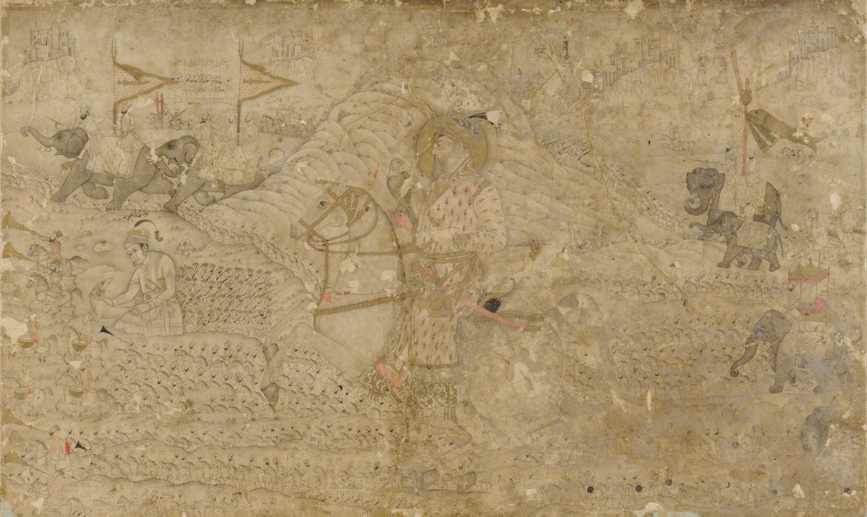 Shah Jahan et son fils Dara Shikoh chassant, vers 1790 - Unbekannt